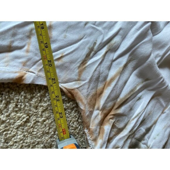 VIX Paula Hermanny Women’s Beach Tie Dye Cover Up Size S White Tunic V Neck - Picture 7 of 8